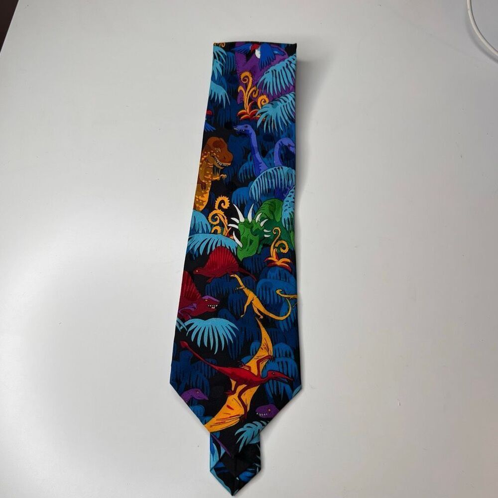 Rossetti silk dinosaurs colorful tie